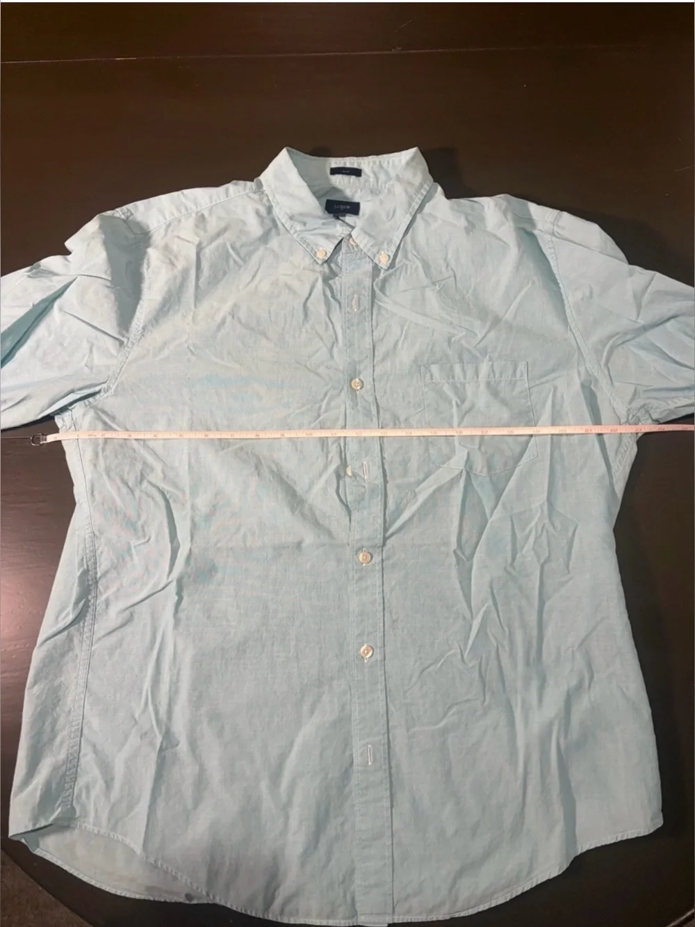 J. Crew Light Aqua Button-Down Oxford Shirt Slim Fit
